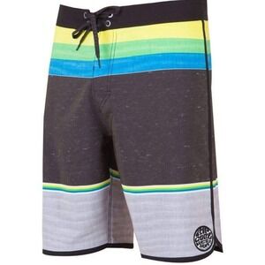 Rip Curl Men's Board Shorts Surf Grip Size 34 Blue Swim Trunks Multi Color Swim